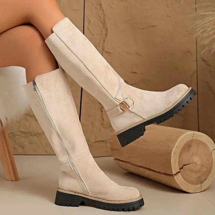Rosina | Knee High Boots with Buckle Detail view 3