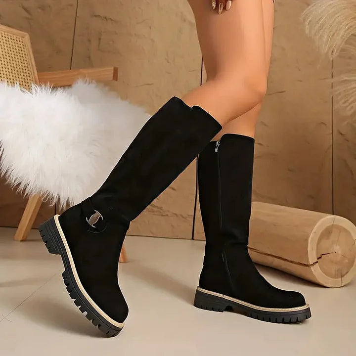 Rosina | Knee High Boots with Buckle Detail view 4