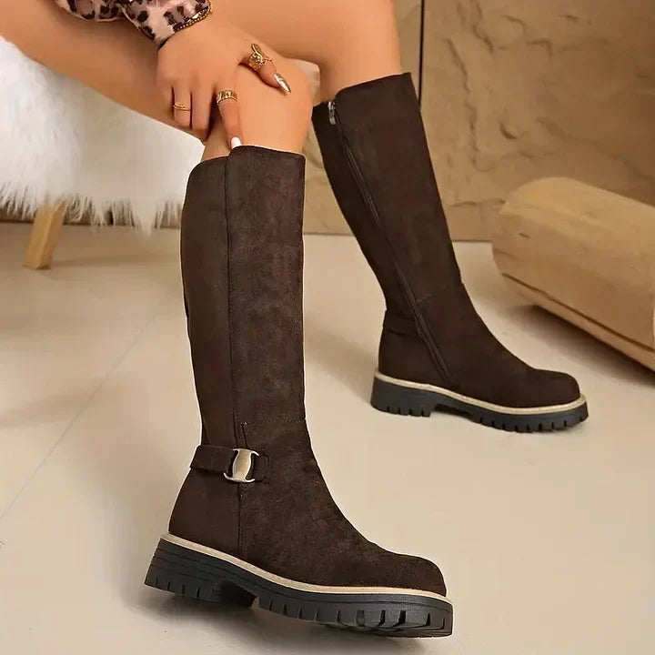 Rosina | Knee High Boots with Buckle Detail view 6