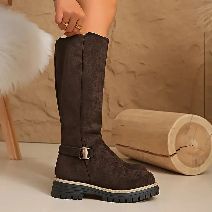 Rosina | Knee High Boots with Buckle Detail view 7