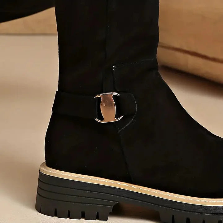Rosina | Knee High Boots with Buckle Detail view 9