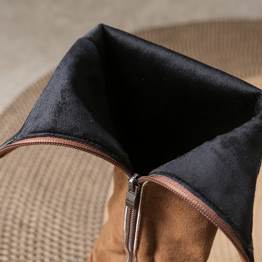 Briseis | Knee High Boots with Gold Button Detail view 11