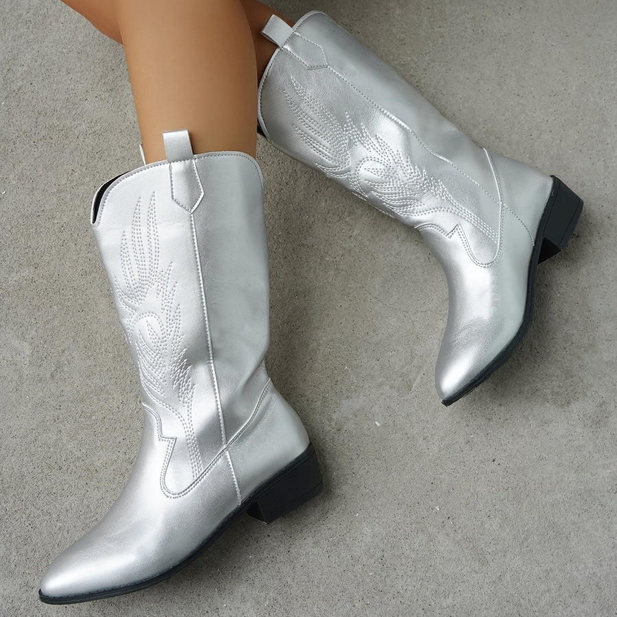Phoebe | Wide Calf Western Cowboy Boots view 4