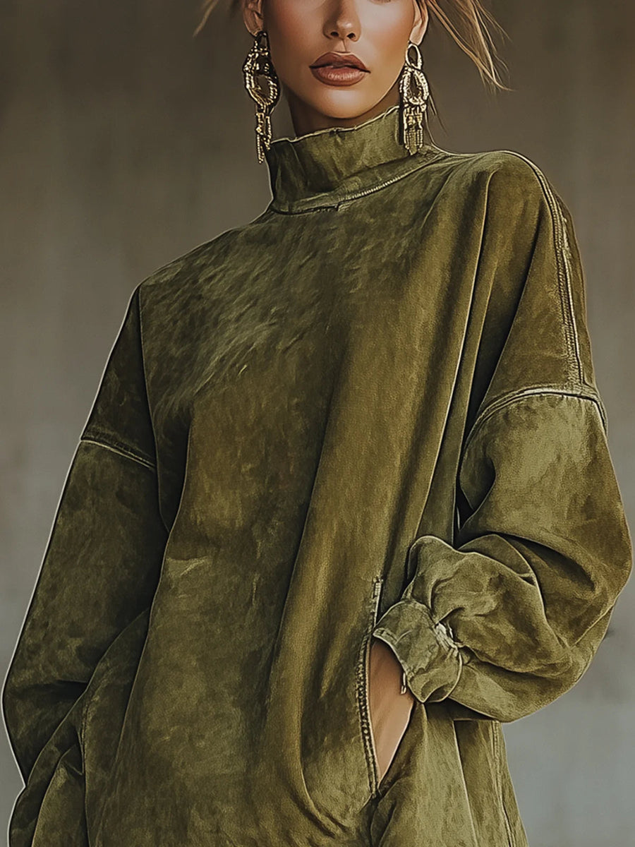 Bellamy | Knit Sweater Dress with Fringe Hem view 2