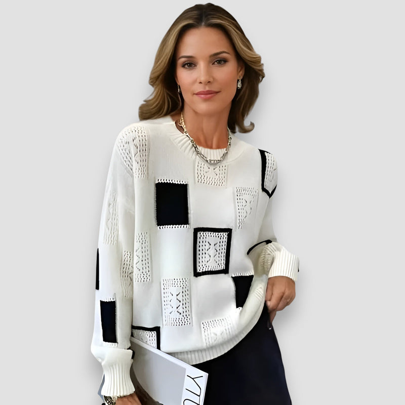 Ottilie | Elegant Squares Sweater