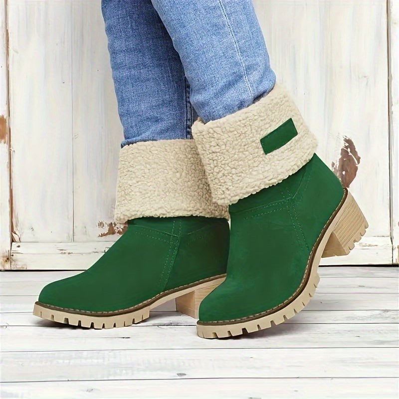 Xiomara | Fleece Lined Ankle Boots with Block Heel view 13