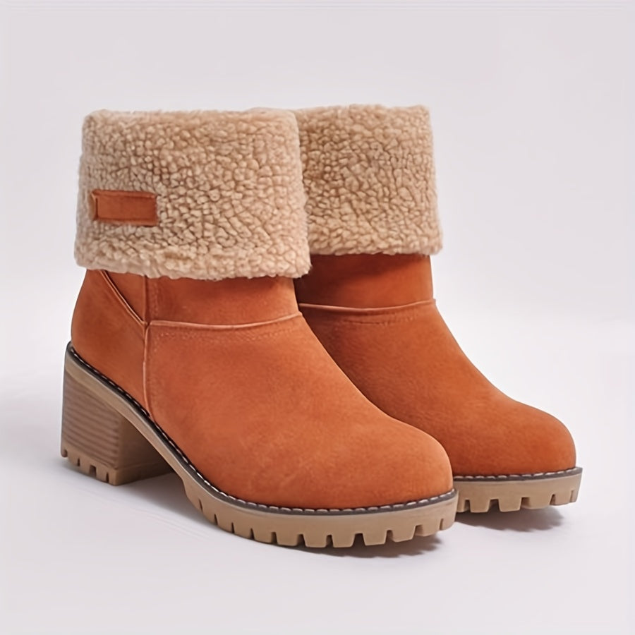Xiomara | Fleece Lined Ankle Boots with Block Heel view 16