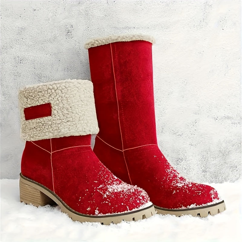 Xiomara | Fleece Lined Ankle Boots with Block Heel view 2