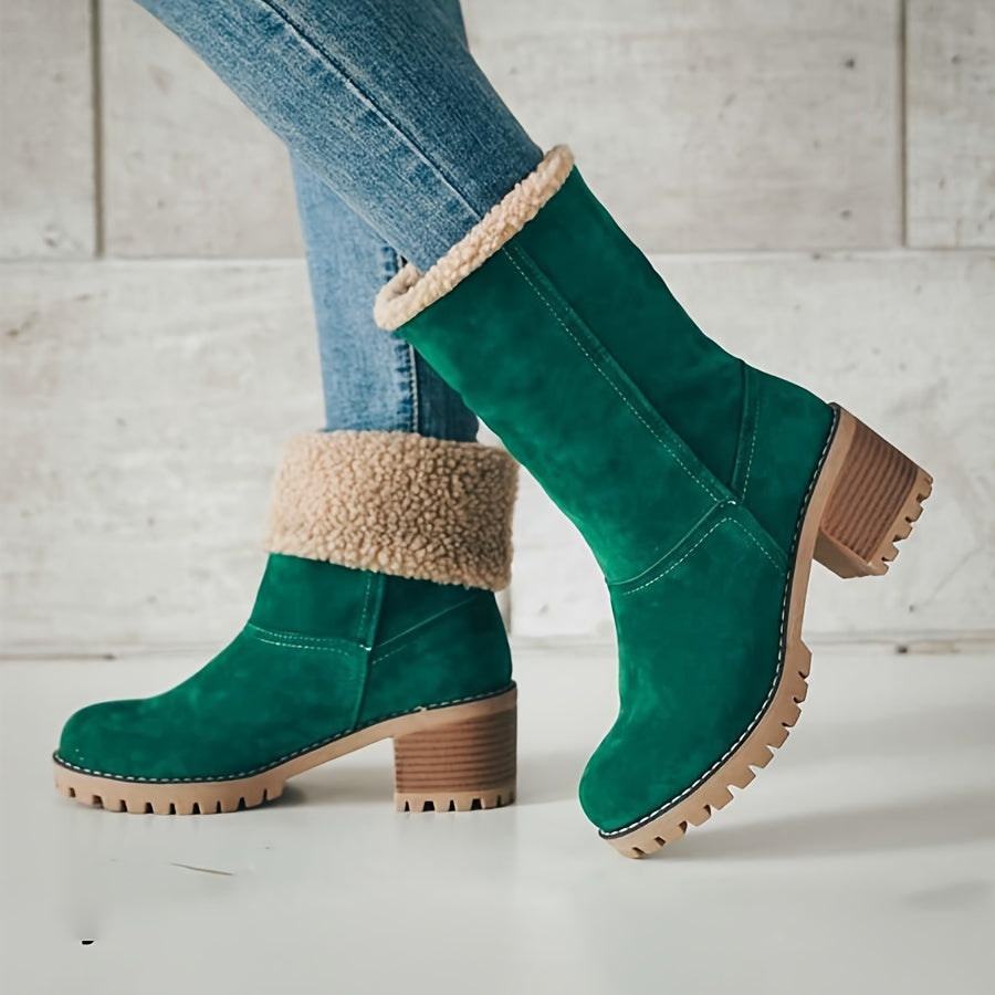 Xiomara | Fleece Lined Ankle Boots with Block Heel view 4