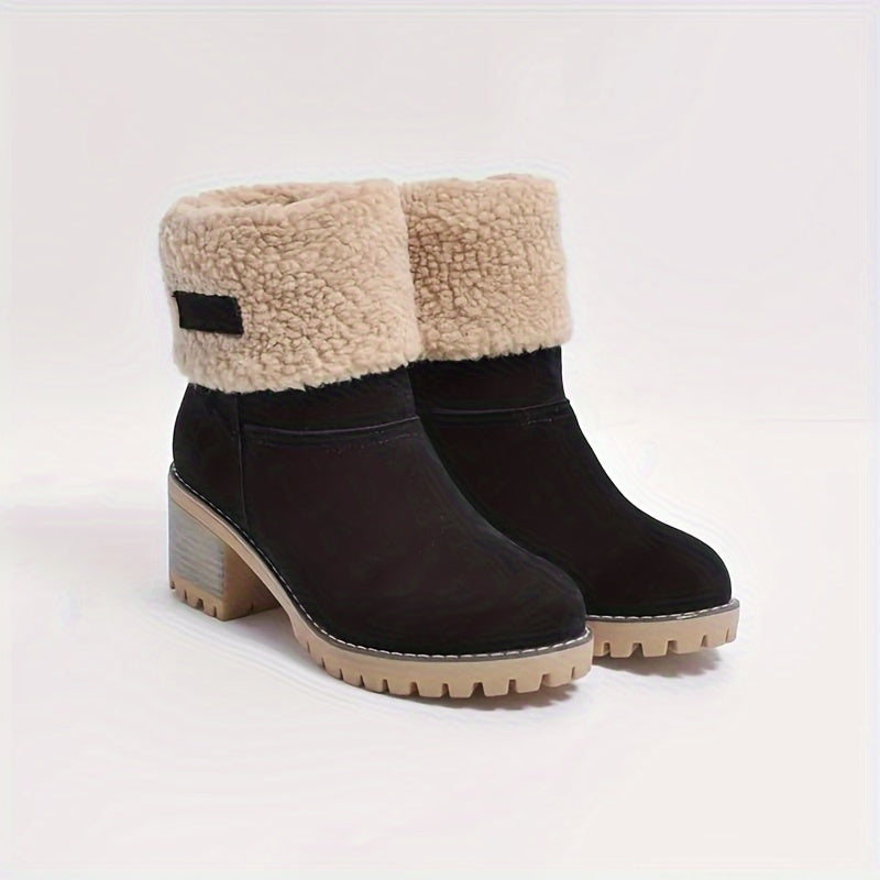 Xiomara | Fleece Lined Ankle Boots with Block Heel view 6