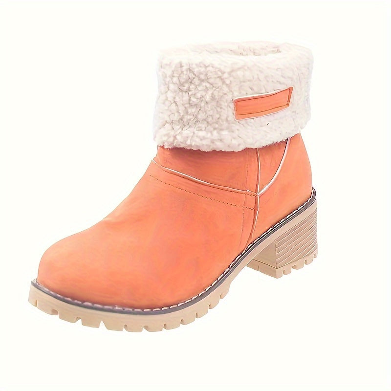 Xiomara | Fleece Lined Ankle Boots with Block Heel view 7