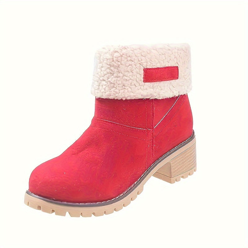 Xiomara | Fleece Lined Ankle Boots with Block Heel view 9