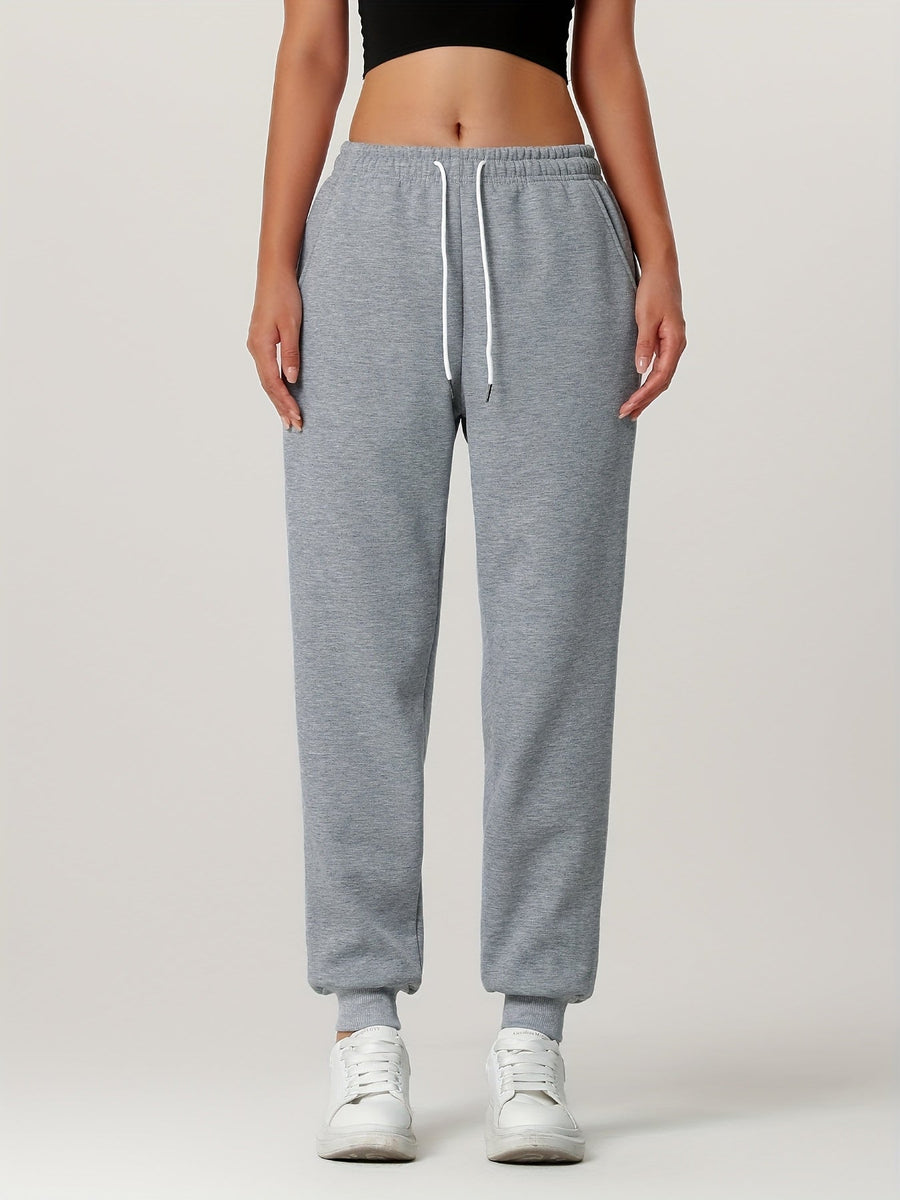 Fiona | Women's Lined Joggers – Cuffed Warm Winter Sweatpants view 24