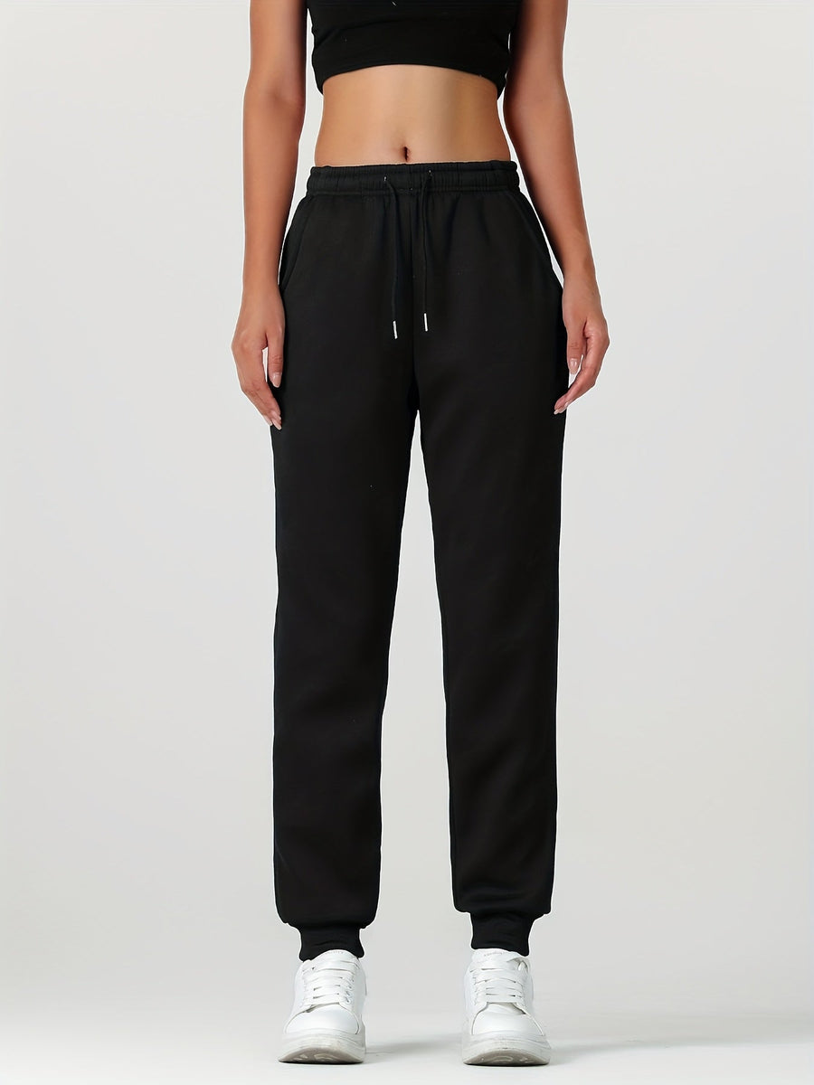 Fiona | Women's Lined Joggers – Cuffed Warm Winter Sweatpants view 3