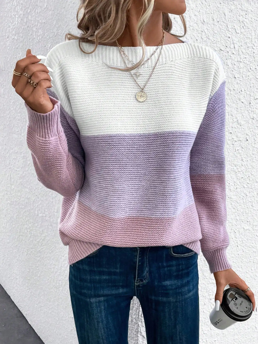 Ingrid | Women's Winter Sweater – Color Block view 3