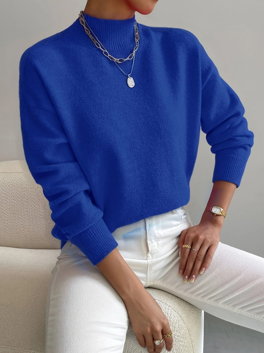 Hollis | Women's Winter Sweater – Mock Neck, Plus Size view 7