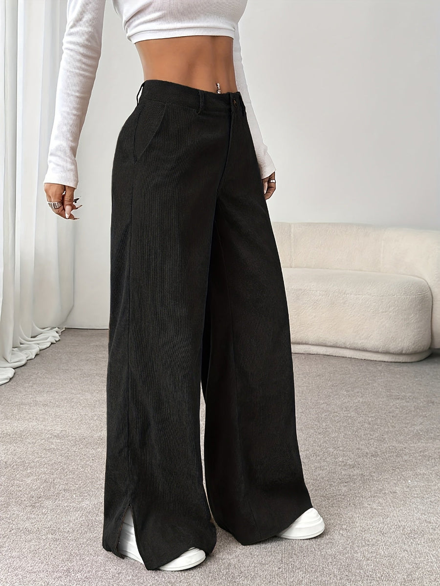 Margot | Women's Straight Leg Trousers – High Waisted Tailored Work Pants view 3