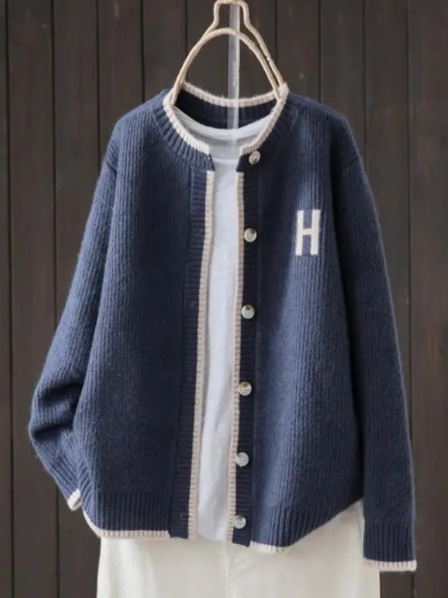 Ruth | Women's Winter Cardigan – Oversized Button-Front, Red view 4