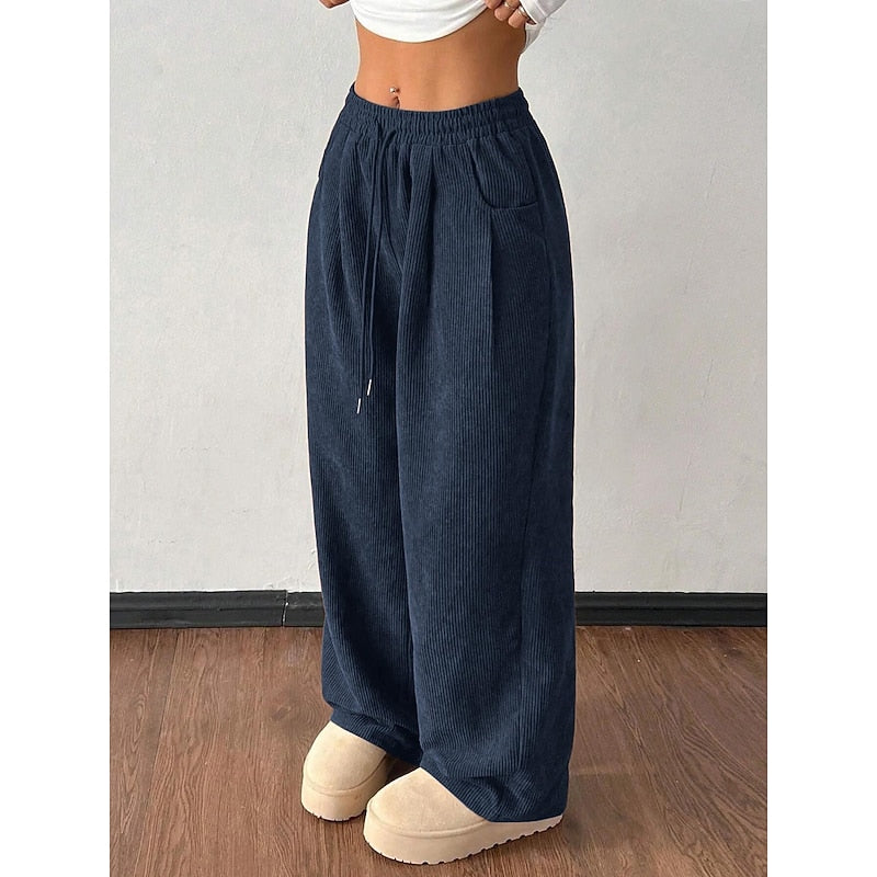 Georgina | Women's Wide Leg Pants – High Waisted Relaxed Palazzo Pants view 7
