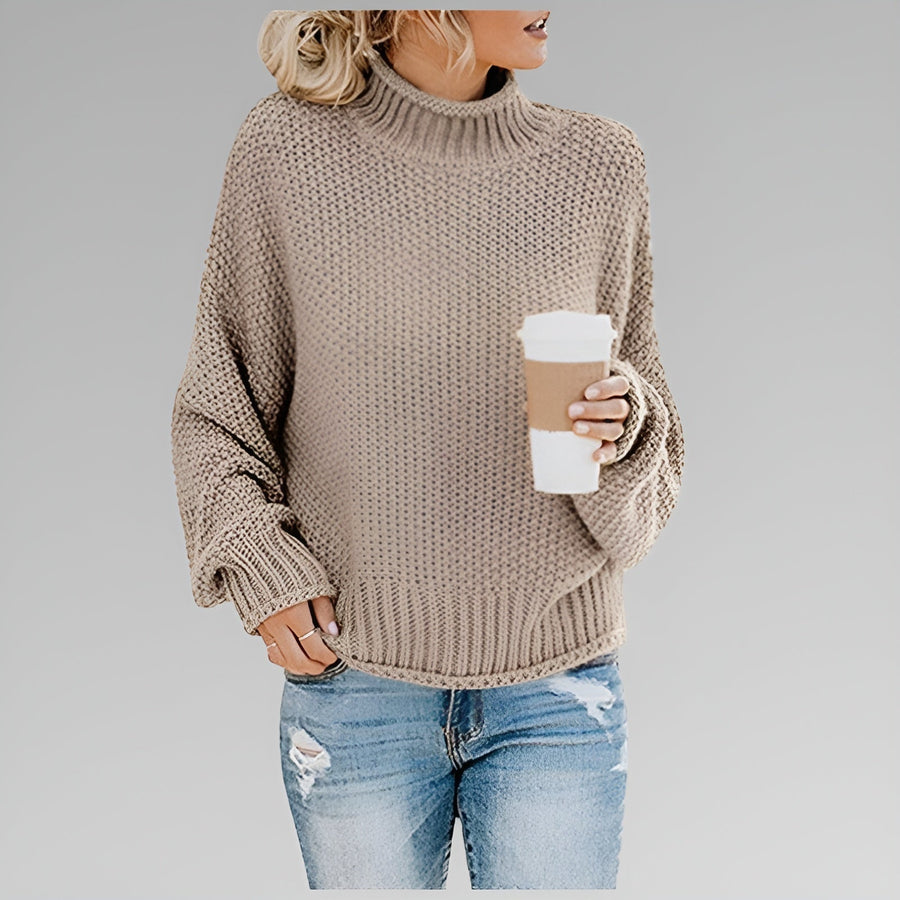 Gwen | Women's Winter Sweater – Chunky Knit Turtleneck view 10