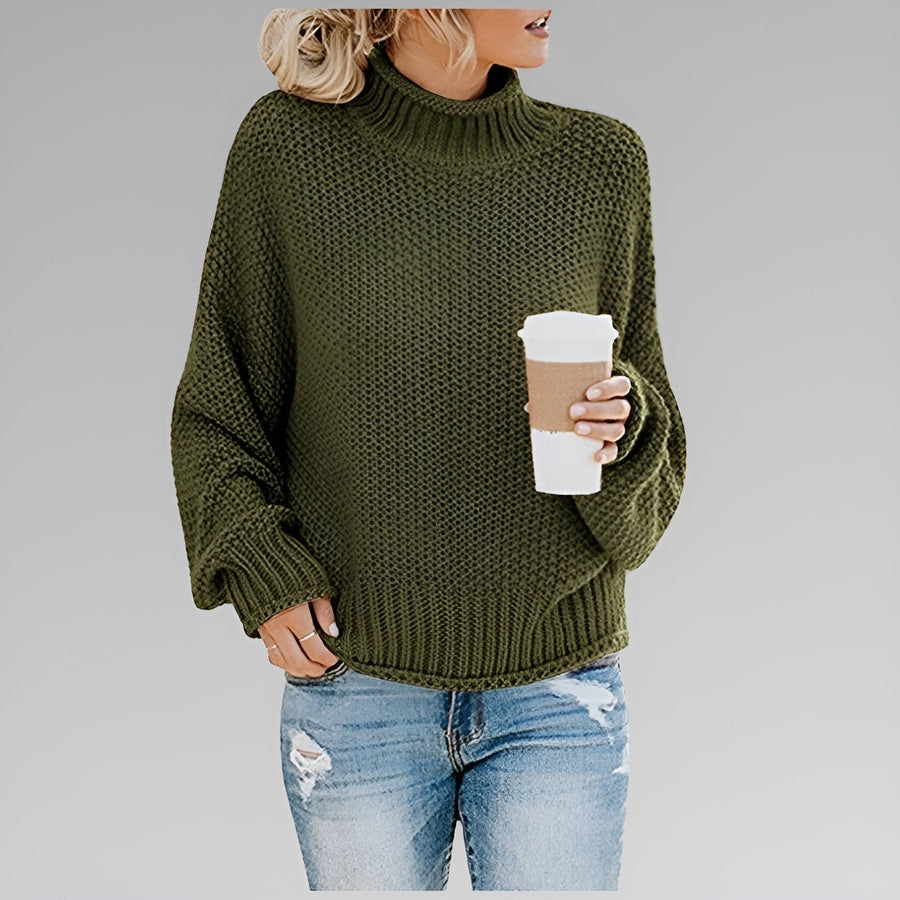 Gwen | Women's Winter Sweater – Chunky Knit Turtleneck view 2
