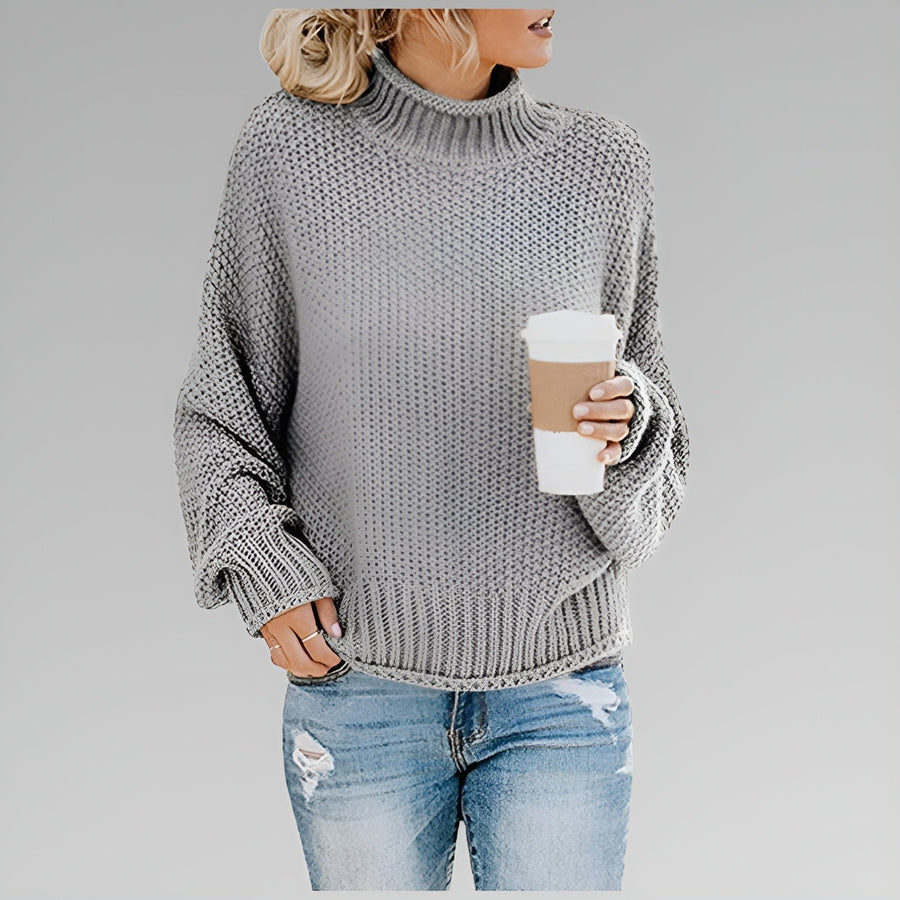 Gwen | Women's Winter Sweater – Chunky Knit Turtleneck view 4