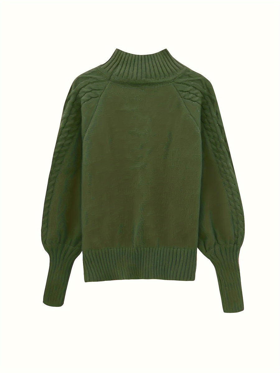 Wren | Women's Cable Knit Sweater – Cozy Textured Winter Pullover view 6