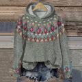 Amaya | Oversized Fair Isle Hoodie Sweater for Women