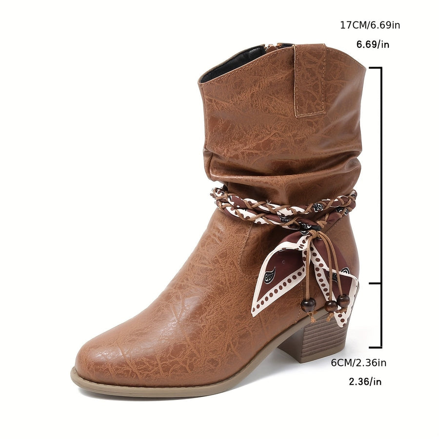 Isla | Slouch Ankle Boot with Bandana Charm view 5