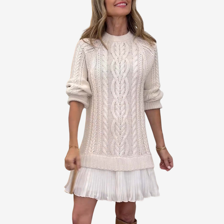 Calliope | Cable Knit Sweater Dress view 2