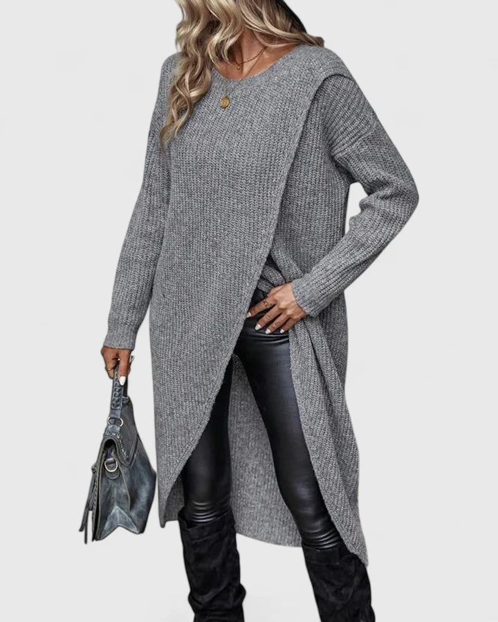Eden | Knit Sweater Dress with Wrap Hem view 5