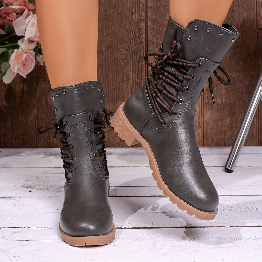 Lianne | Lace-Up Combat Ankle Boot view 10