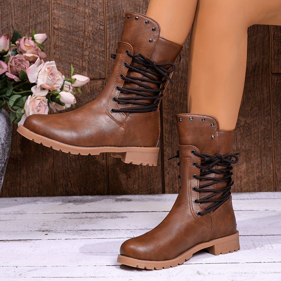 Lianne | Lace-Up Combat Ankle Boot view 11