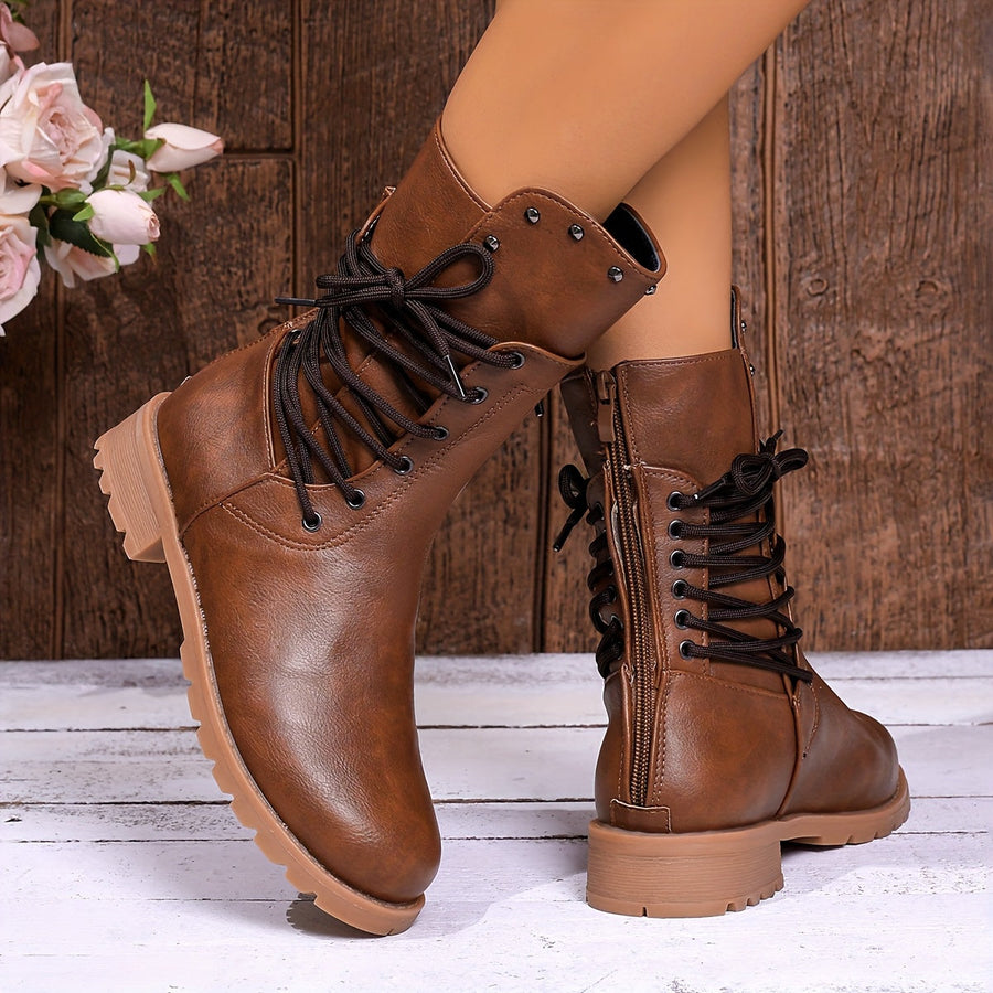 Lianne | Lace-Up Combat Ankle Boot view 12