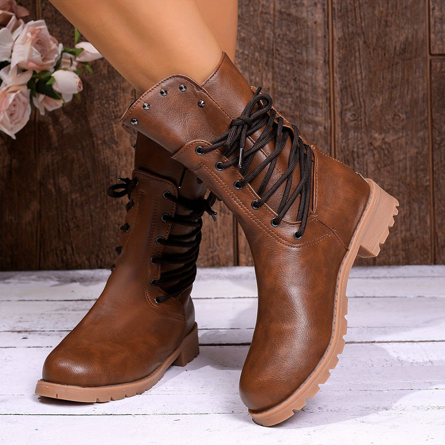 Lianne | Lace-Up Combat Ankle Boot view 13