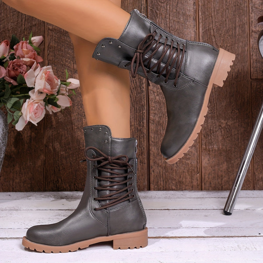 Lianne | Lace-Up Combat Ankle Boot view 4