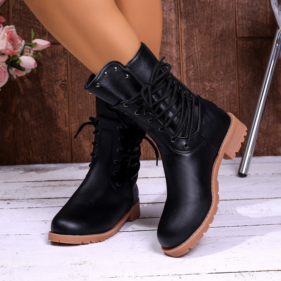 Lianne | Lace-Up Combat Ankle Boot view 5
