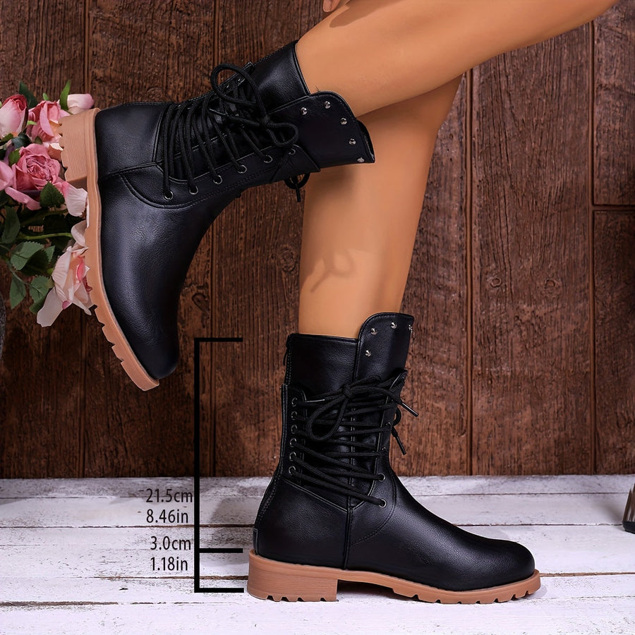 Lianne | Lace-Up Combat Ankle Boot view 8