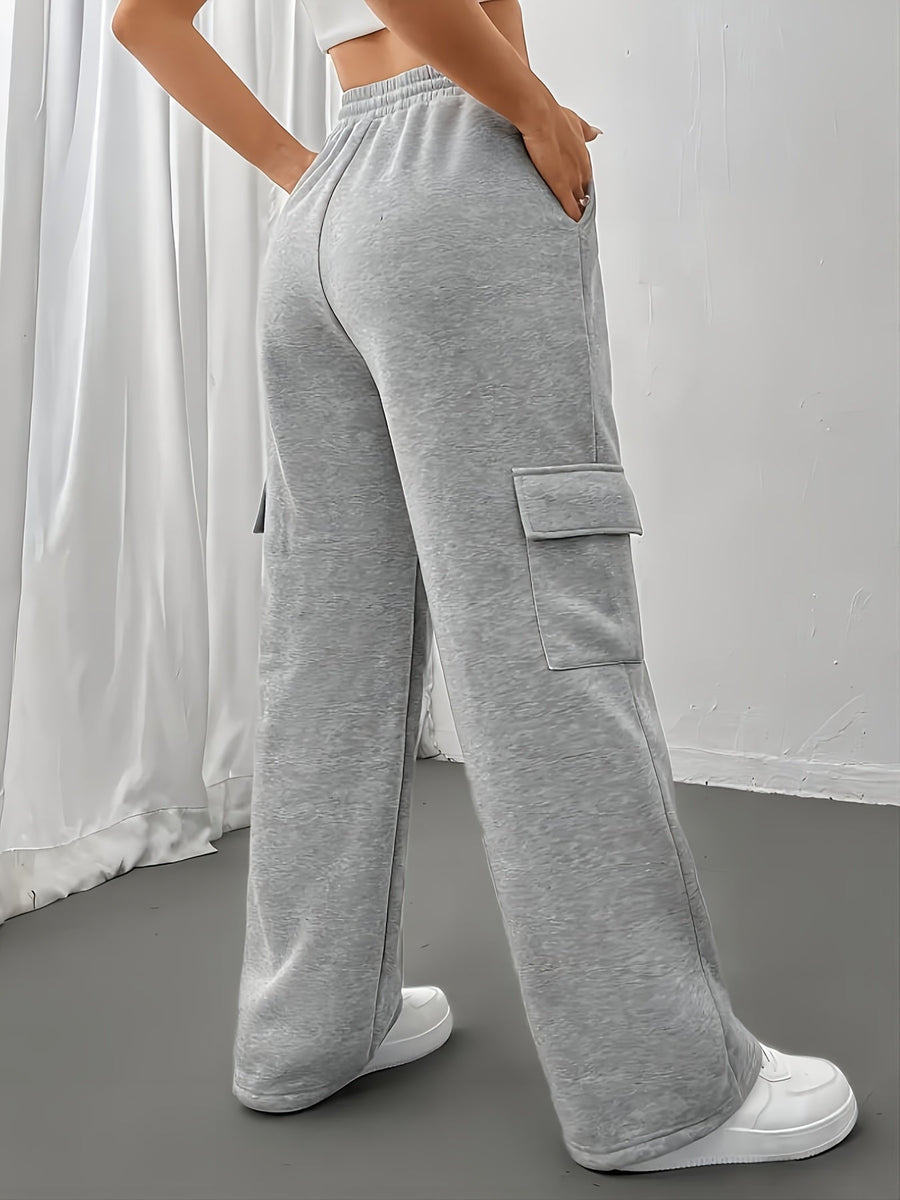 Nina | Women's Cargo Joggers – Relaxed Fit Pocket Sweatpants view 2