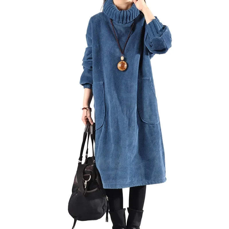 Cosima | Knit Sweater Dress Turtleneck Midi view 4