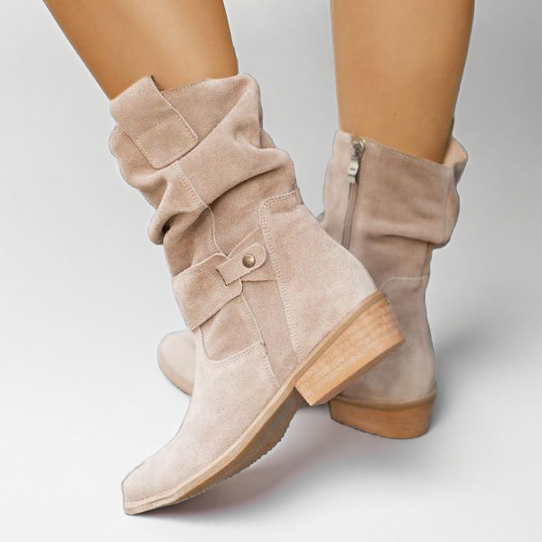 Leocardia | Slouch Ankle Boot Low Block Heel