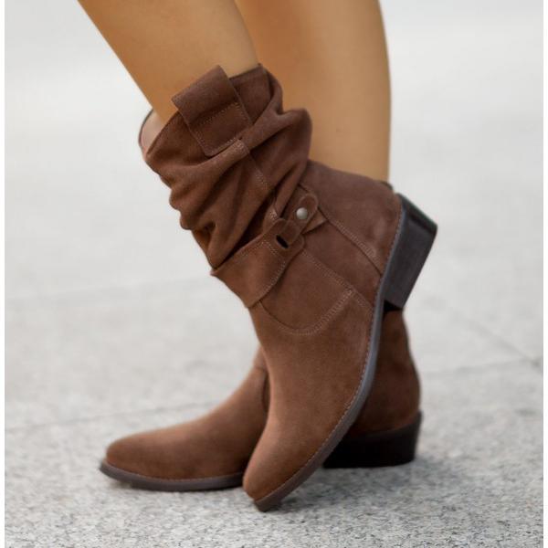 Leocardia | Slouch Ankle Boot Low Block Heel view 11