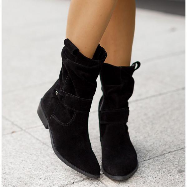 Leocardia | Slouch Ankle Boot Low Block Heel view 15