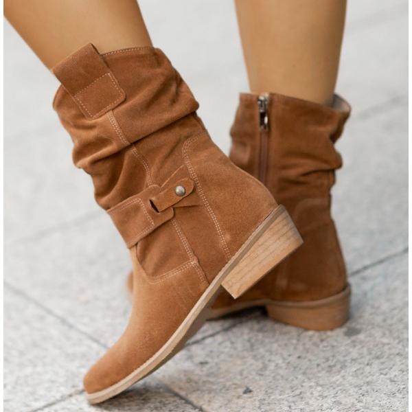 Leocardia | Slouch Ankle Boot Low Block Heel view 4
