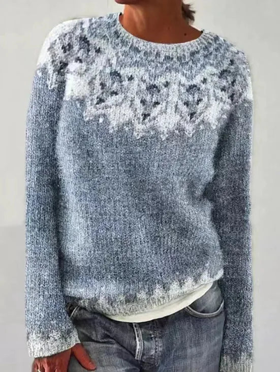Eugenie | Women's Winter Sweater – Fair Isle Colorblock view 7