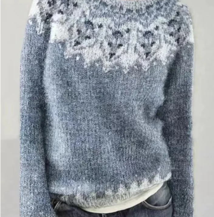 Eugenie | Women's Winter Sweater – Fair Isle Colorblock view 8