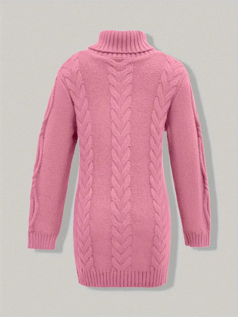 Helena | Women's Winter Sweater – Oversized Cable Knit Turtleneck view 7