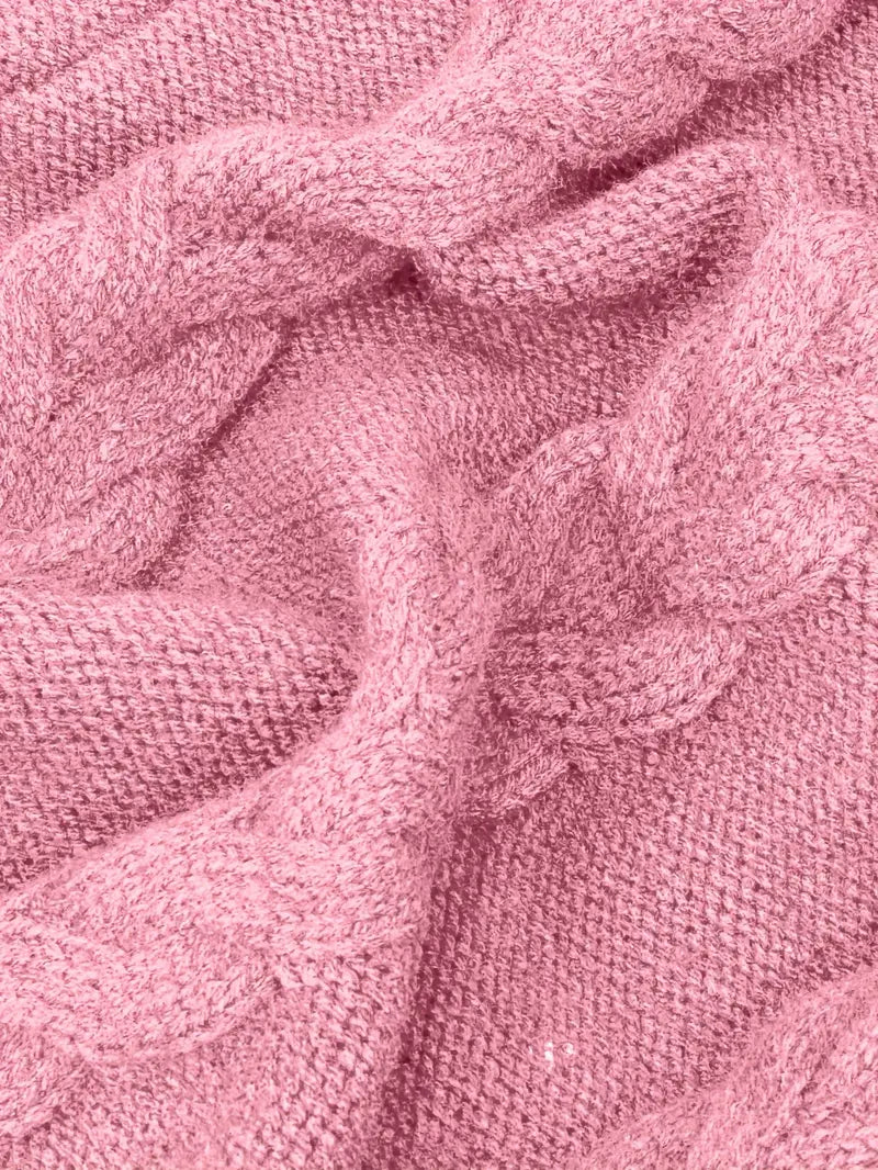 Helena | Women's Winter Sweater – Oversized Cable Knit Turtleneck view 10