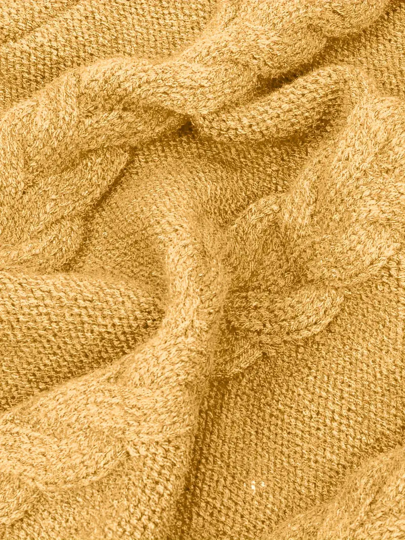 Helena | Women's Winter Sweater – Oversized Cable Knit Turtleneck view 14