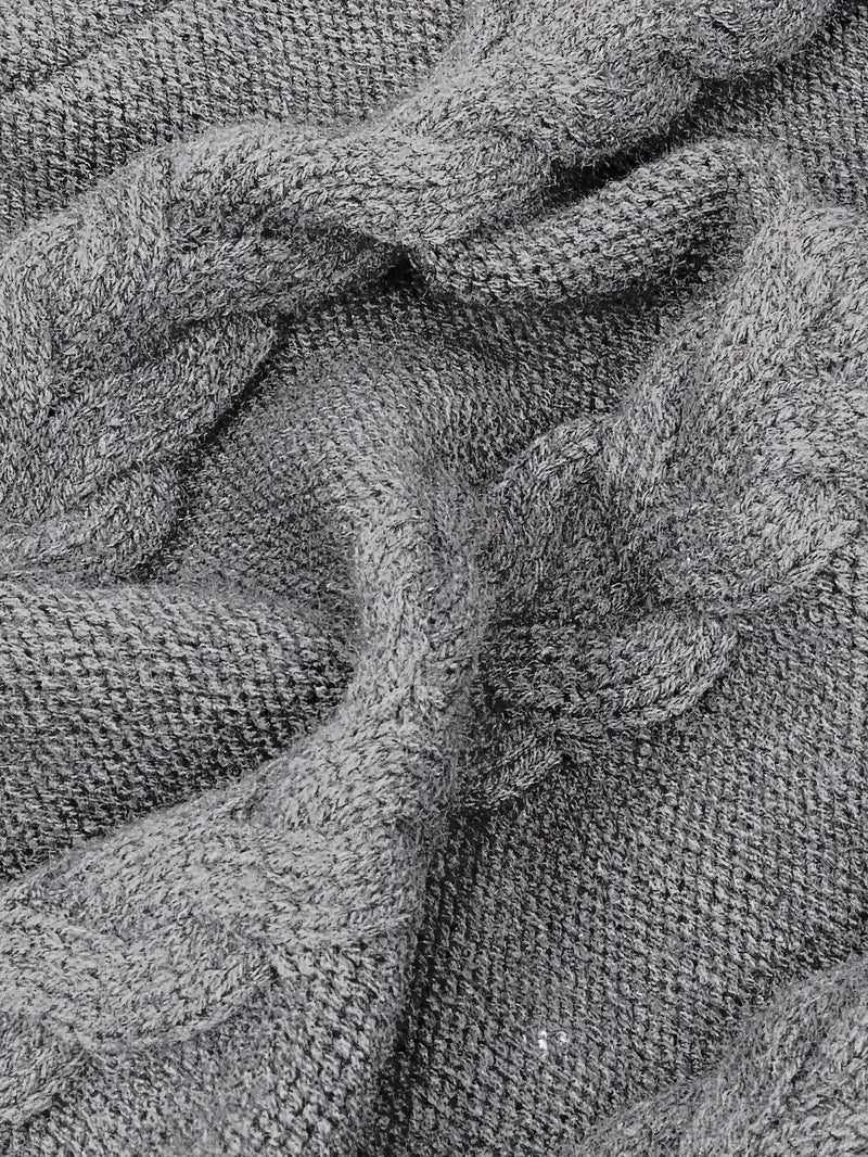 Helena | Women's Winter Sweater – Oversized Cable Knit Turtleneck view 22